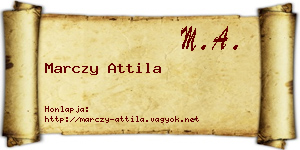 Marczy Attila névjegykártya