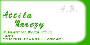 attila marczy business card